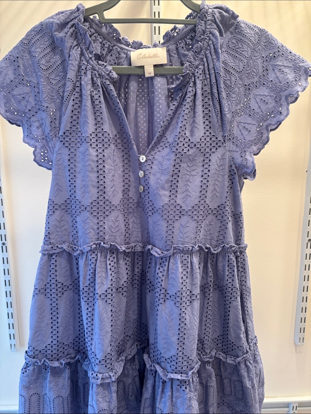 Cleobella Periwinkle Eyelet Tiered dress